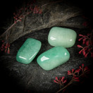 Vihreä aventuriini, vaalea, rumpuhiottu