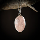 Ruusukvartsi-riipus 3, hopea