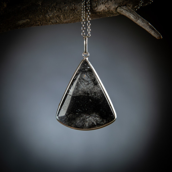 Turmaliinikvartsi-riipus 2, hopea