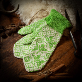 Perhos-lapaset, vihreä-valkoiset, koko L