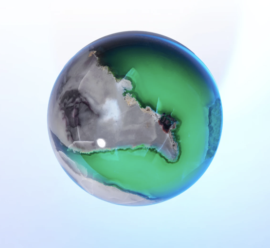 Vulkaaninen akaatti-pallo