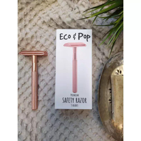 Eco&Pop Safety Razor, Rose Gold Metal sheivaukseen