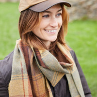 Ruudullinen villahuivi, jura CLSCLWCK1372