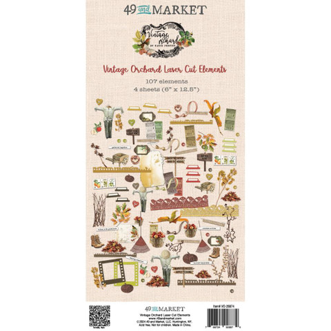 49 and Market Laser Cut Outs -leikekuvat, Vintage Orchard, Elements