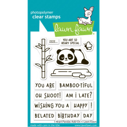Lawn Fawn leimasin I Heart Pandas! Add-On