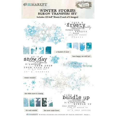 49 and Market Rub-Ons siirtokuvat Winter Stories