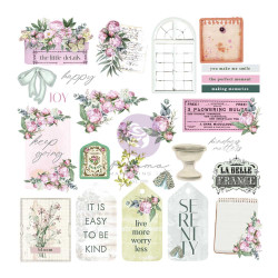 Prima Serene Petals Ephemera -leikekuvat, Garden tags