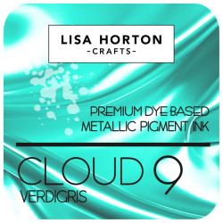 Lisa Horton Crafts Cloud 9 Metallic -mustetyyny, sävy Verdigris