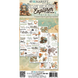 49 and Market Rub-Ons siirtokuvat Wanderlust Explorer, Blendable