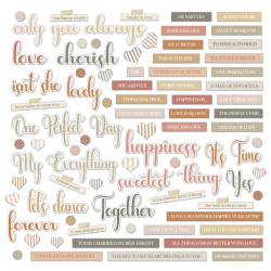 49 and Market leikekuvat One Perfect Day Chipboard Words
