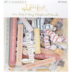 49 and Market leikekuvat One Perfect Day Chipboard Words