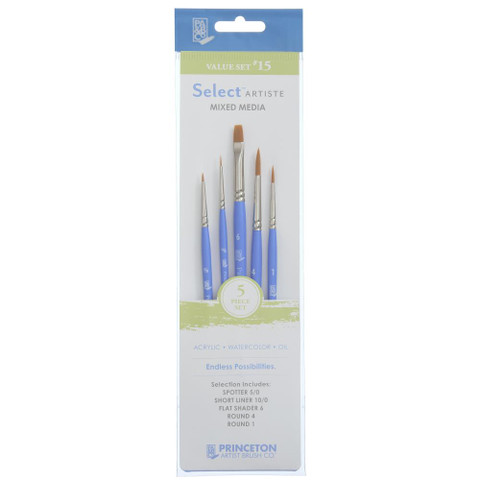 Princeton Select Mixed Media -sivellinsetti, 5 kpl
