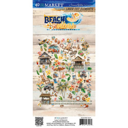49 and Market Laser Cut Outs -leikekuvat, Beach Vibes Elements