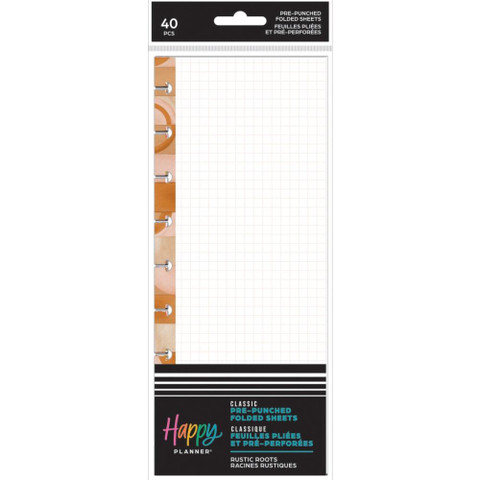 Mambi Happy Planner Classic Half Sheet paperipakkaus, Rustic Roots