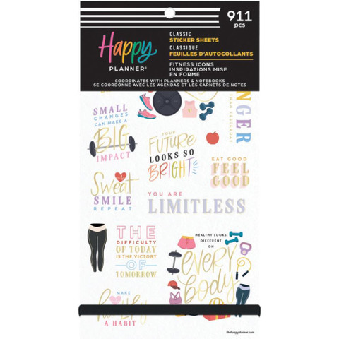 Mambi Happy Planner Value Pack -tarrapakkaus Fitness Icons