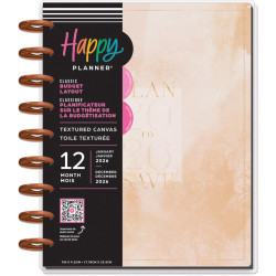 Happy Planner 12-Month Classic -kalenteri Textured Canvas Budget