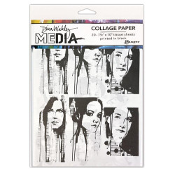 Dina Wakley Media Collage Tissue -paperipakkaus Photo Transfers