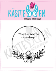 Käsitellen leimasin Tämän kortin on tehnyt