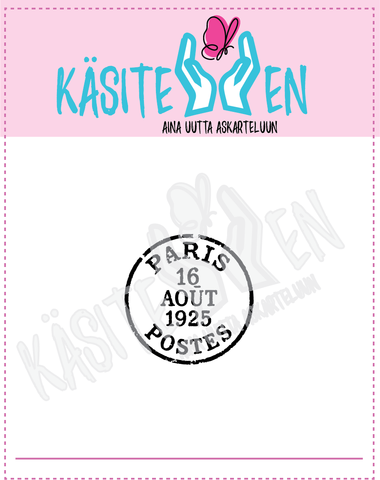 Käsitellen leimasin Paris Postes