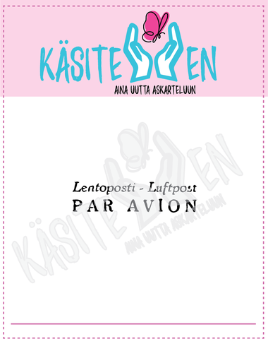 Käsitellen leimasin Lentoposti