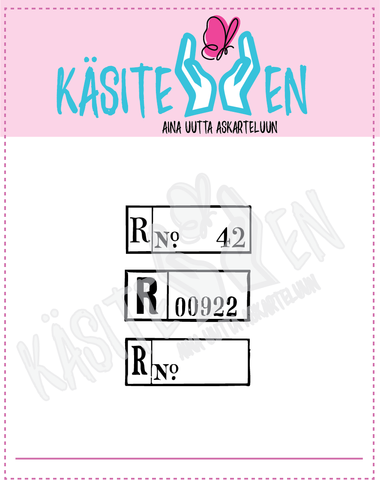 Käsitellen leimasin Rekisteröintileimat