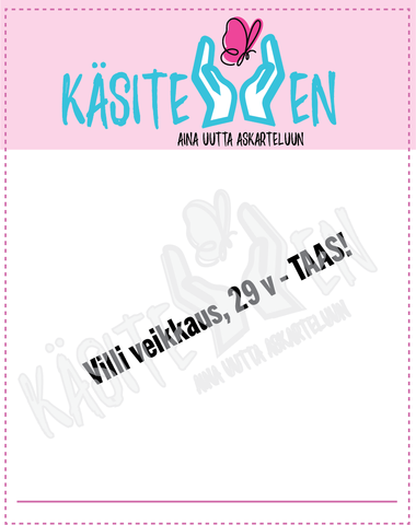 Käsitellen leimasin Villi veikkaus