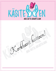 Käsitellen leimasin Korkkarit kattoon