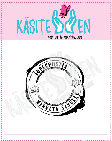 Käsitellen leimasin Joulupostia