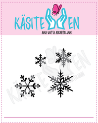 Käsitellen leimasin Lumihiutaleet