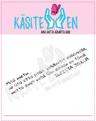 Käsitellen leimasin Mitä mietin..