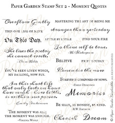 Paper Garden leimasin Moment Quotes