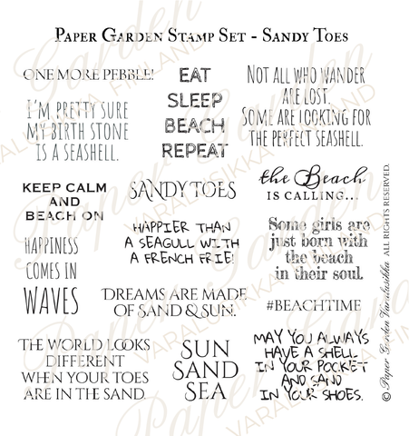 Paper Garden leimasin Sandy Toes