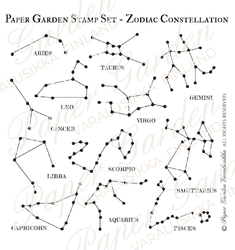 Paper Garden leimasin Zodiac Constellation