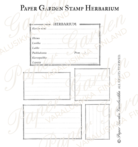 Paper Garden leimasin Herbarium