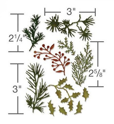 Sizzix Tim Holtz stanssi Holiday Greens, Mini 