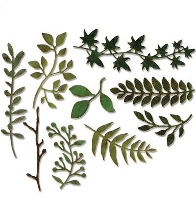 Sizzix Tim Holtz Garden Greens -stanssisetti