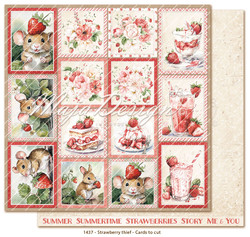  Maja Design Strawberry Thief skräppipaperi Cut-out-cards