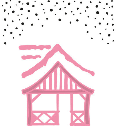 Marianne Design Christmas village chalet stanssi