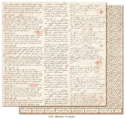 Maja Design Memoir skräppipaperi In words