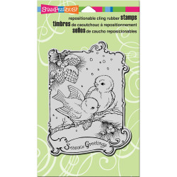 Stampendous leimasin Birdie Greetings