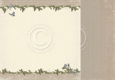 Pion Design Glistening Season skräppipaperi Winter Birds