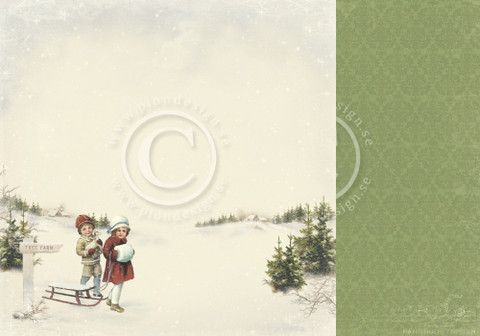 Pion Design The Night before Christmas skräppipaperi Tree Farm