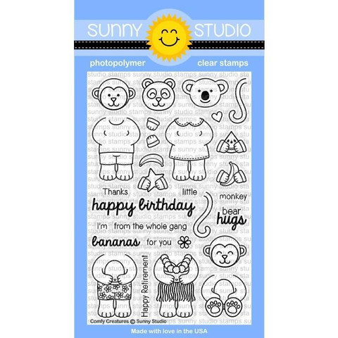 Sunny Studio Stamps leimasinsetti Comfy Creatures