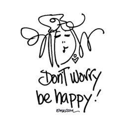 Gourmet Rubber Stamps Don't Worry Be Happy -leimasin