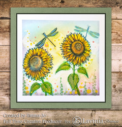 Lavinia Stamps leimasin Sunflower 1