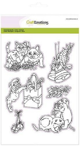 CraftEmotions leimasinsetti Christmas Pets 3