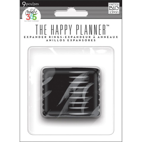 Mambi Happy Planner renkaat. Black. 1.75