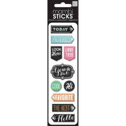 Mambi Happy Planner Puffy Stickers -tarrat, Chalk Today