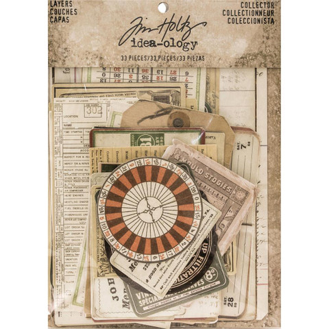 Tim Holtz Idea-Ology Layers Die-Cut, Collector, 32 kpl