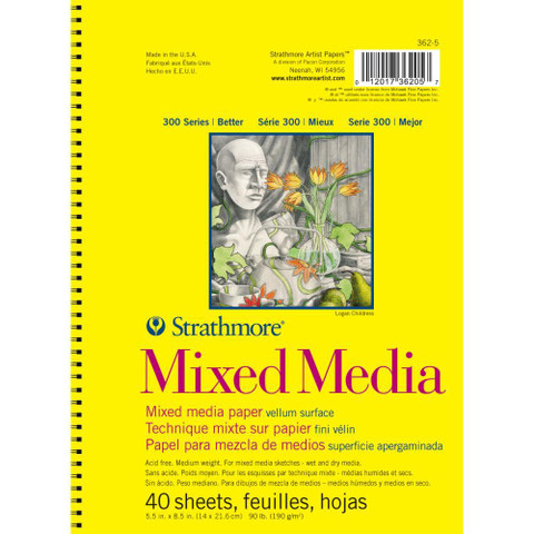 Strathmore Mixed Media Vellum Spiral -lehtiö, 5.5